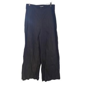 Sarah Pacini  size 3 Made in Italy black wide leg pants metal blend